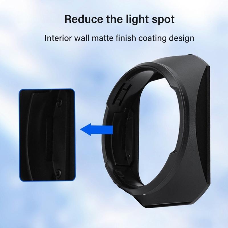 XF18-55 Lens Hood for 18-55mm F2.8-4 X-T30II X-T30II XT30II X-T4 X-T30 X-T20 Camera Square Lens Shade Replacement