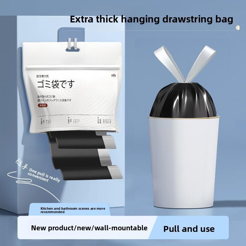 Heavy Duty Drawstring Garbage Bags For Kitchen And Bathroom Use With Durable Pe Material