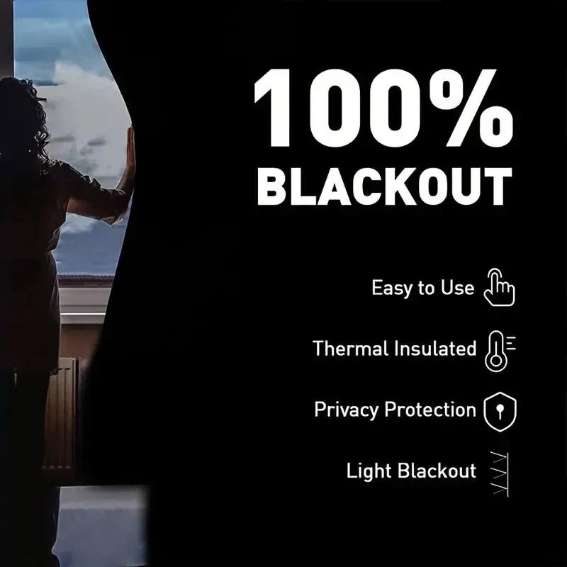 Portable Blackout Curtains Travel Window Cover DIY Cuttable Light Blocking Bedroom Privacy Protection Curtain