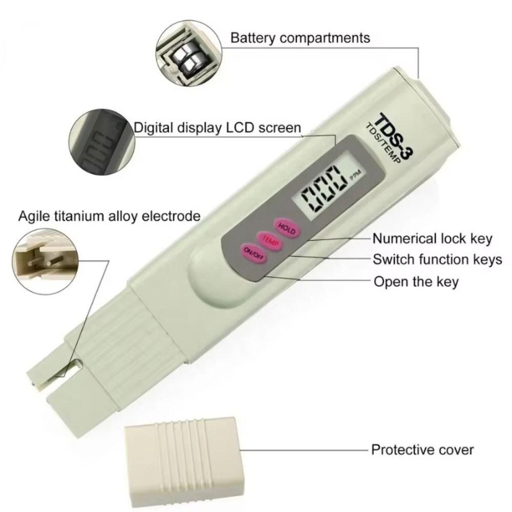 Measuring Range 1-9999 PPM Water Quality Tester Water Testing Pen  Hydroponics System