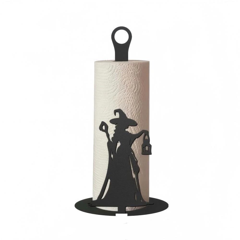 Halloween Witch Kitchen Tissue Rack Freestanding Vertical Napkins Rack Living Room