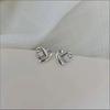Classic Simple Gold Color Stainless Steel Little Heart Stud Earrings for Women Charm Luxury Zircon Korea Earring Bride Jewelry