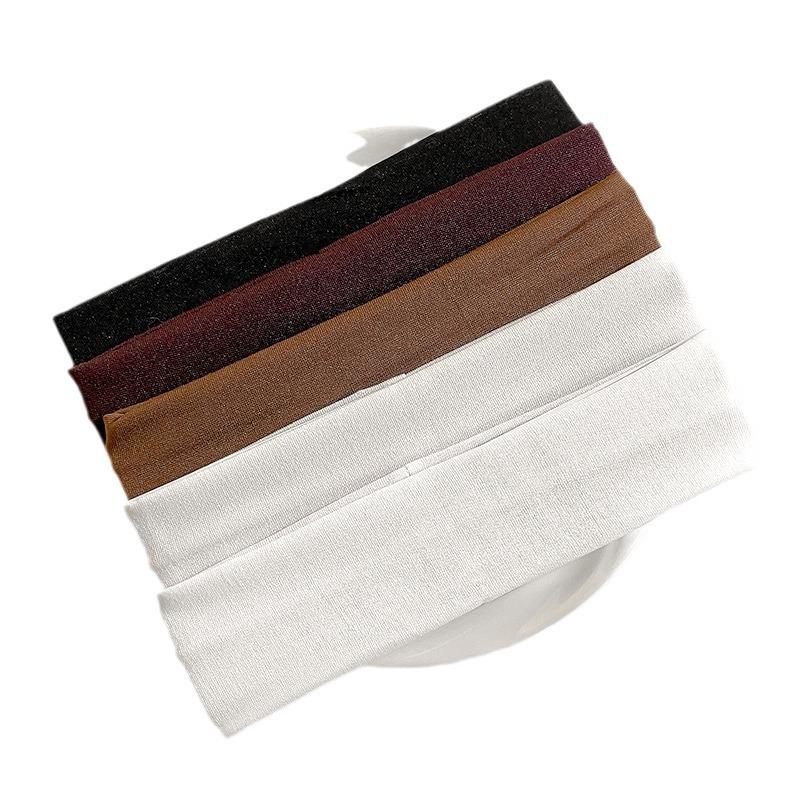 Solid Color Wide Hair Band High Elasticity Running Sports Headband Sweat-Absorbing Headscarf Yoga Hair Accessories Women