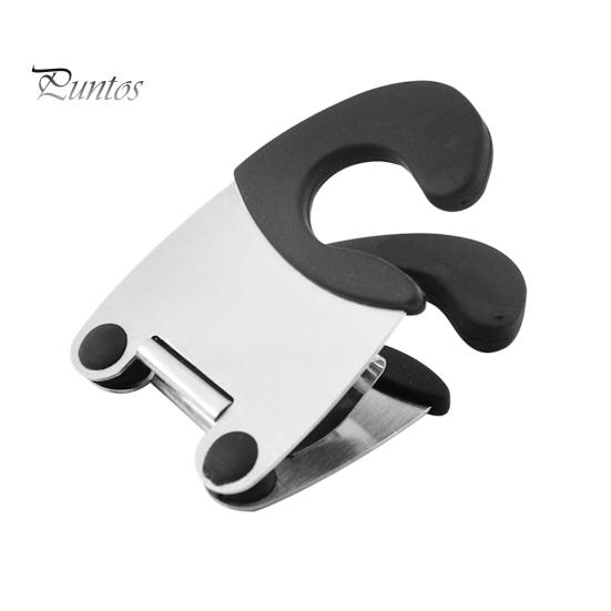 

Затискачі для каструль з нержавіючої сталі. Силіконовий тримач для ложок. Нековзкий, жаростійкий. Тримач для посуду для домашнього ресторану. чорний