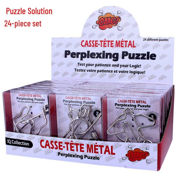 

Advanced Disentanglement Puzzle: Luban/Kongming Lock and Brain-Teasing Snail Ring Square Ring