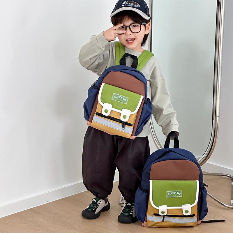 Adorable Korean Style Large Capacity Canvas Backpack For Kids Boys And Girls