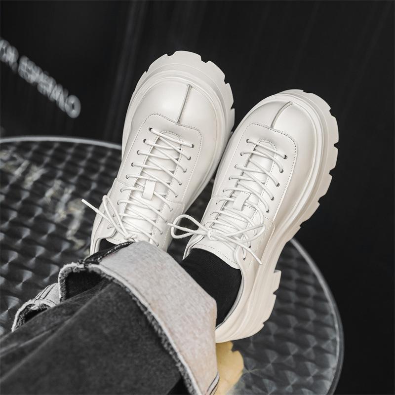 Men'S Shoes Annual Ins Fashion Casual Shoes Men'S Platform Inner Height-Increasing Leather Shoes 24312-J