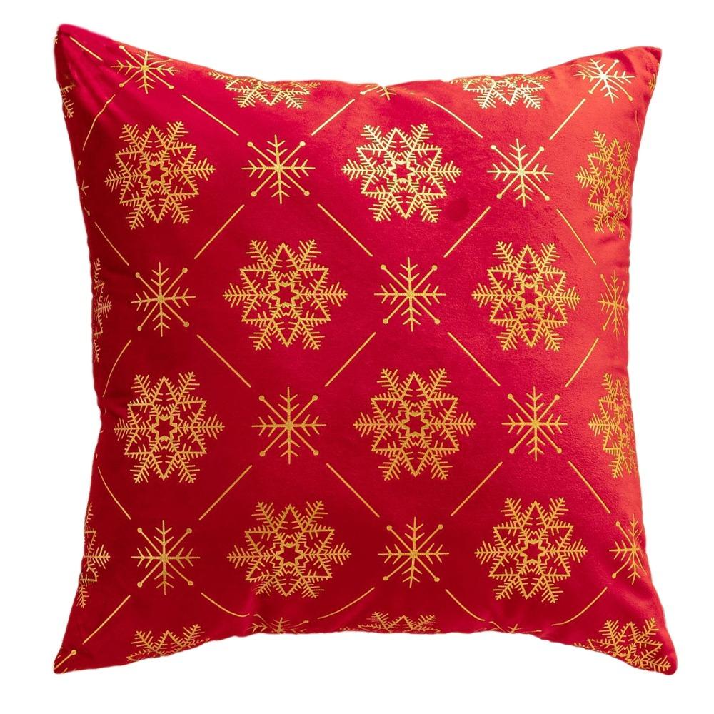 

Квадратная рождественская наволочка Снежинка Наволочка для подушки Мягкая наволочка для диванной подушки Гостиная/Офис Style A