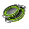 Silicone Foldable Drainage Basket Round Silicone Folding Foldable Filter with Plastic Handle Vegetable Washing Basket6