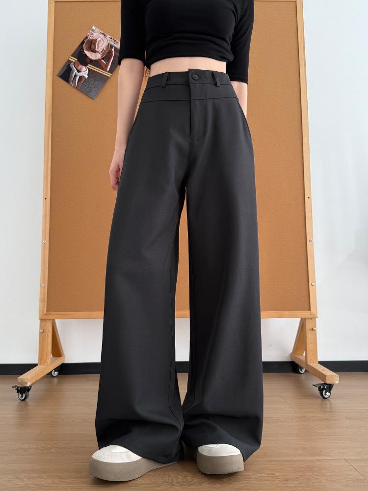 High-End Women's Suit Pants: Slimming, Thin, Narrow Spring/Summer Style, Straight-Leg with Good Drape, Comfy Loose Wide-Leg for Commute.