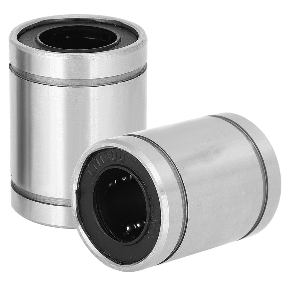2Pcs Linear Motion Bearings Flange Extended Fast Rotating Speed Low Noise Bearing LM16UU