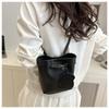 Pu Leather Basket Bag Designer Women's Shoulder Bag Fashionable Crossbody Bag  Ladies
