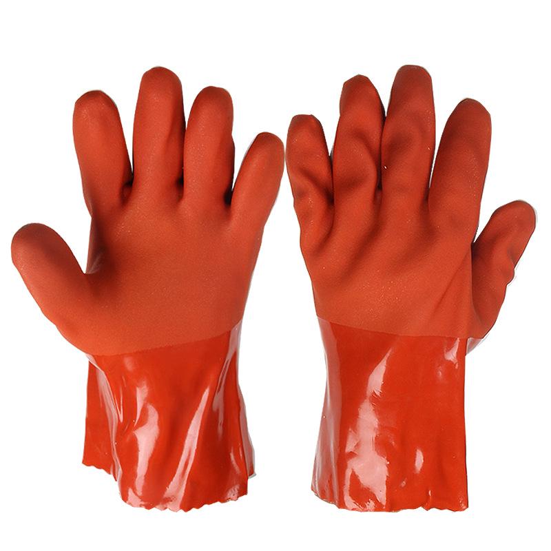 Genuine East Asia 880 Oil-Resistant PVC Gloves – Acid, Alkali, and Water-Proof, Anti-Slip, Wear-Resistant Industrial Protective Gloves.