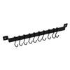 Suporte de parede para panelas ABWR - 2 peças, trilho industrial de 435 mm para pendurar utensílios de cozinha, organizador, suporte para tampas, com 20 ganchos em S.