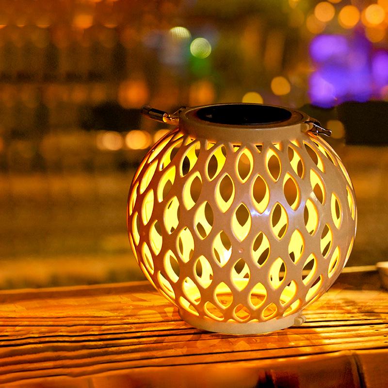 Outdoor Rainproof Solar Hanging Zen Lantern: Atmospheric Pendant Light for Trees and Courtyards