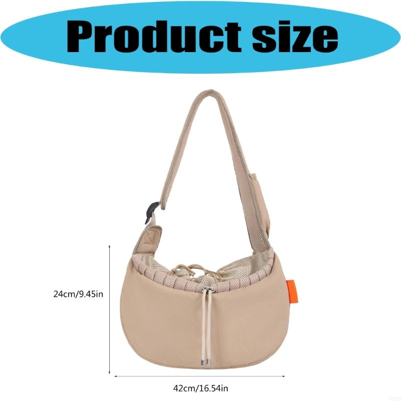 Shoulder Pet Carry Bag for Small Dogs, Water-Resistant Shell, Top Opening, Air Panel Trim for Daily Home and Travel Use