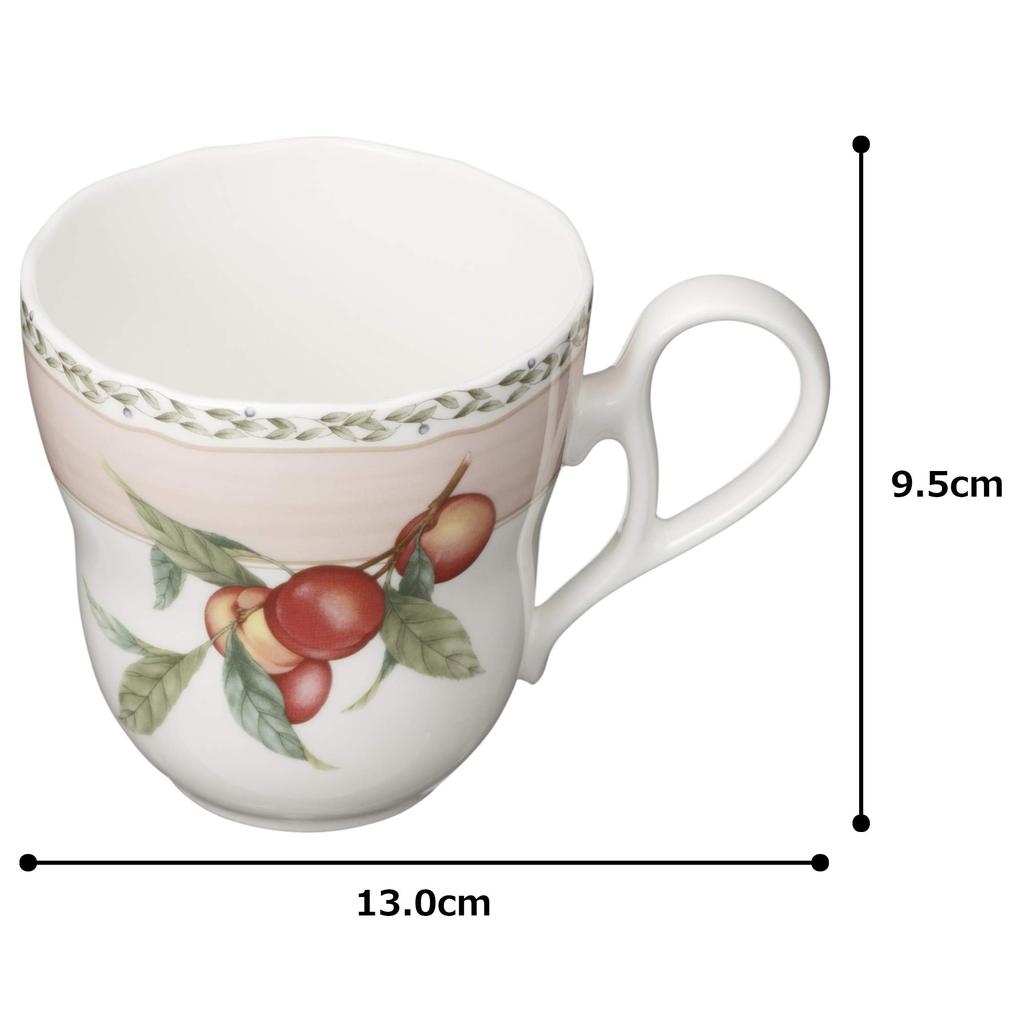 Noritake Orchard Garden Mug, 295cc, Microwave-Safe, Smoky Pink, Bone China, T97855/4911-2