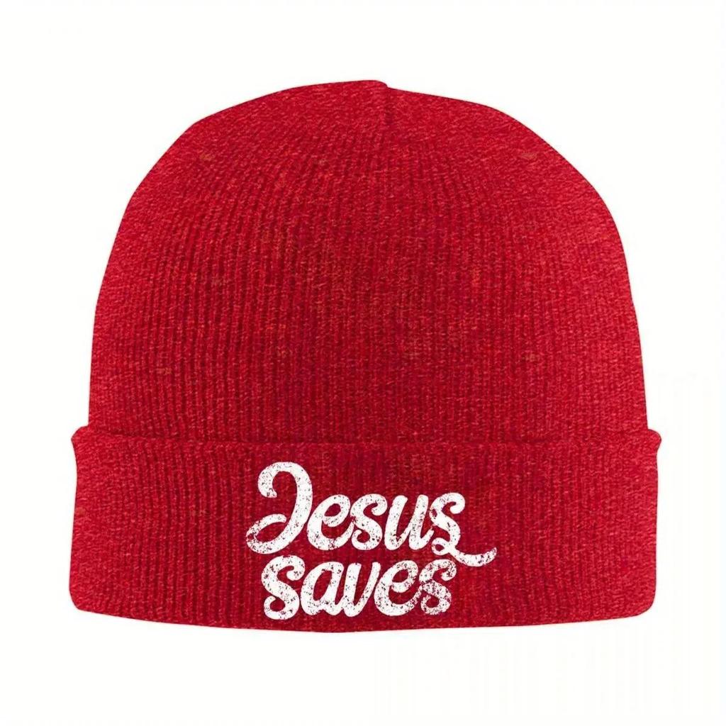 Jesus Saves Knitted Caps Womens Unisexs Skullies Beanies Winter Hats Christian God Casual Cap