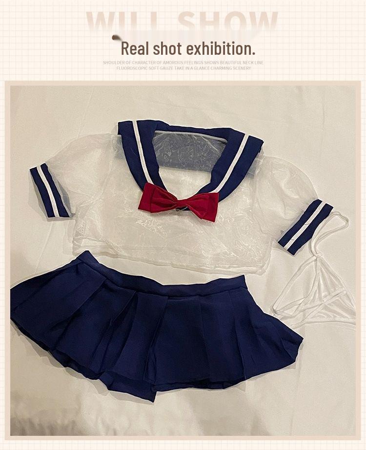 Plus Size 200 Jin MMqqny Japanese Sexy Student Sailor Uniform Set