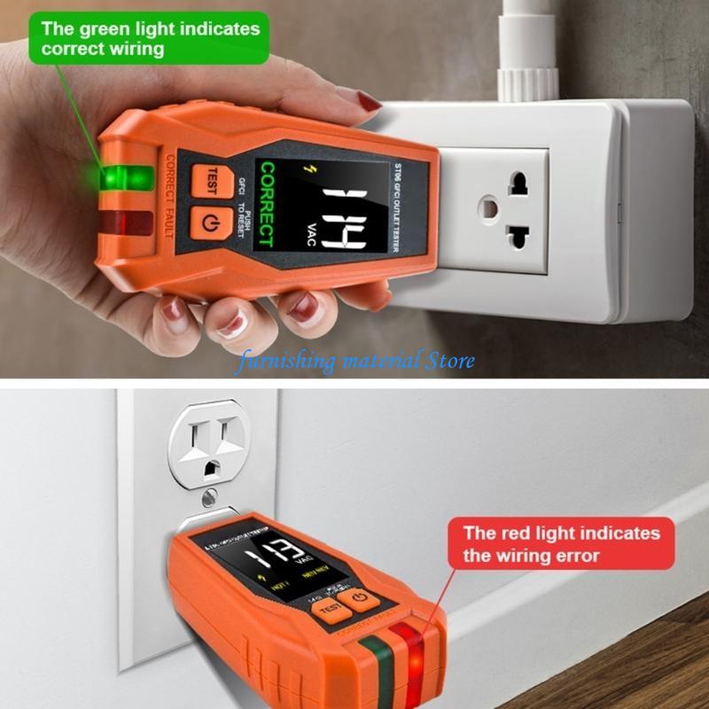 Y5GD GFCI Outlet Tester Receptacle Tester for GFCI Electrical Outlets Plug Tester