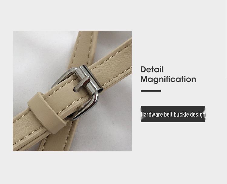 2024 Women's Korean Retro Small Square Crossbody Bag - Versatile Solid Color, Casual Single Shoulder Style