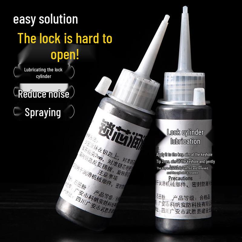 Grafitový práškový lubrikant pro zámky dveří a protizlodějské vložky