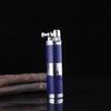 2025 Creative Cylindrical Portable Metal Lighter with Oblique Flame, Refillable for Men and Women, In Stock