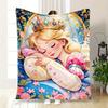 Enchanted Princess Crown: Fairy Tale Fantasy Headband for KidsBlanket Flannel Throw Blanket for Sofa, Bed, Travel, Camping, Office, Couch, Chair