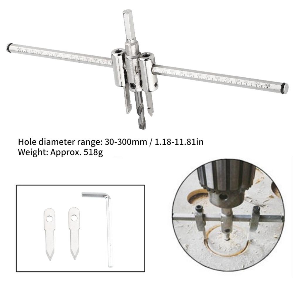 Alloy Steel Circle Hole Cutter Adjustable Size Hole Saw Drill Bit DIY Woodworking