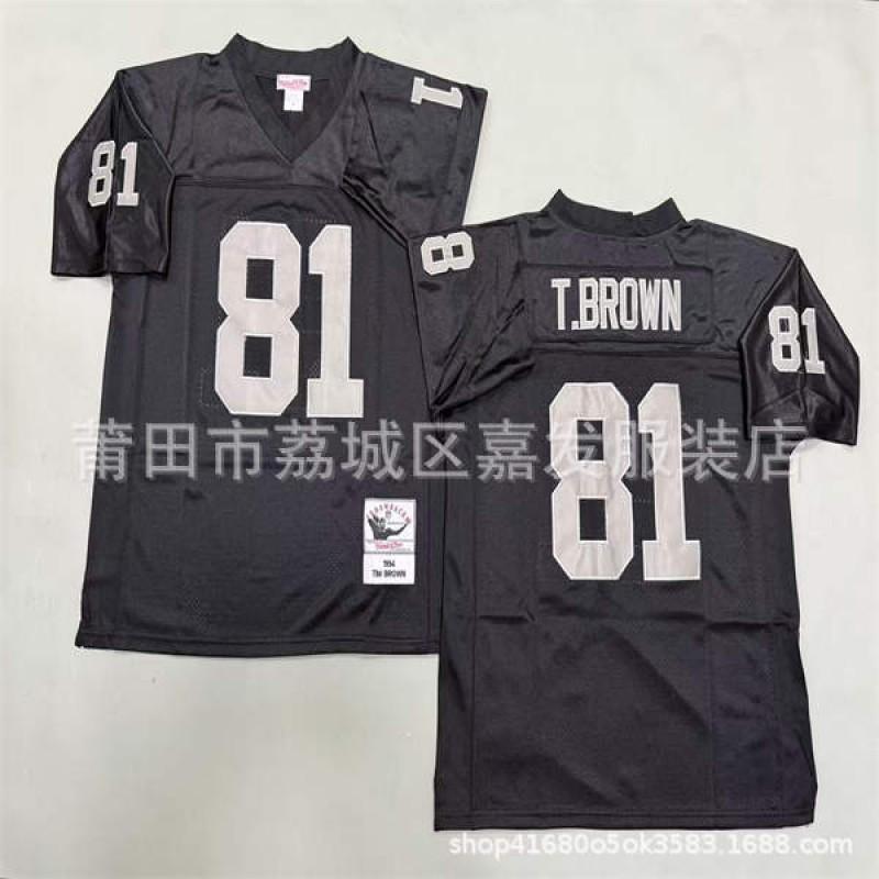 Rugby Jersey Oakland Raiders Retro Style Embroidered Football Uniform Mens Cotton Sport Shirt