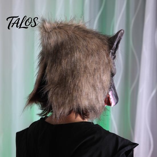 Werewolf Claw Gloves Realistic Claws Gloves, Furry Black Wolf Paw Costume Headgear, Halloween Non-falling Decoration Beast Animal Props for