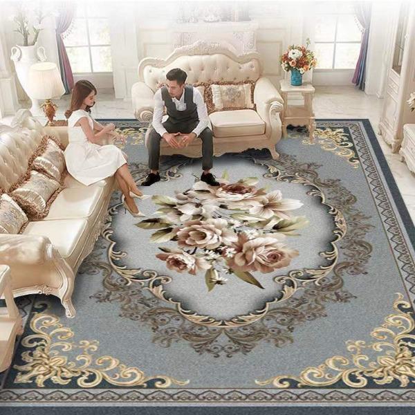 European Style Living Room Carpet Sofa Coffee Table Carpet Large-area Bedroom Bedside Carpet