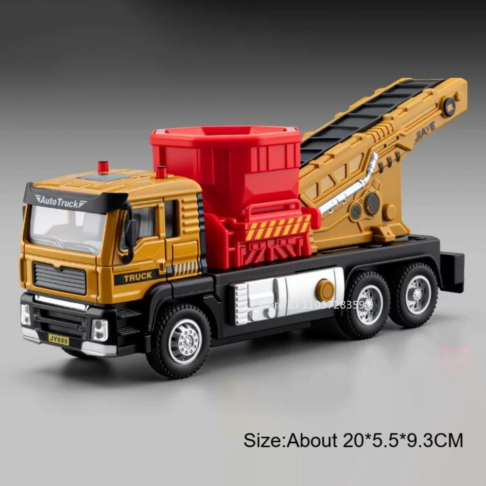 1:32 Schaal Zandtransport Vrachtwagen Speelgoed Auto's Metaal Diecast Kiepwagens Pull Back Rubberen Banden Interactieve Bouwvoertuigen