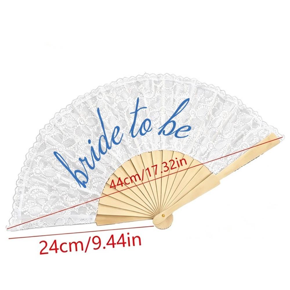 Fashion Exquisite Lace Bridal Fan Handheld Elegant Single Party Decoration Fan Retro Dance Fan Wedding Travel
