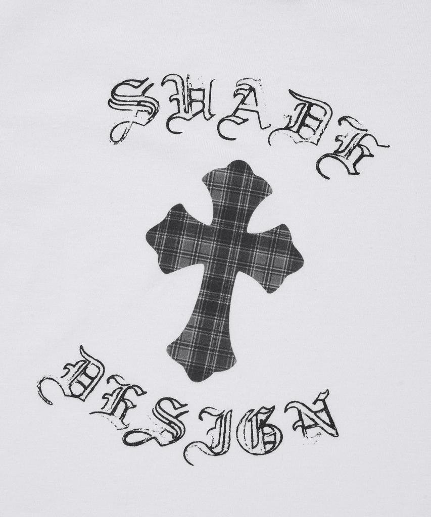 Seuweideu Checkered Cross Crop Tee [White]