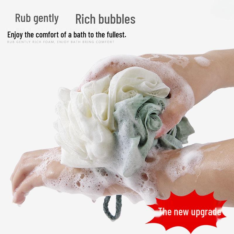 Dual-Color Exfoliating Bath Ball - Fine Mesh for Rich Lather and Versatile Use