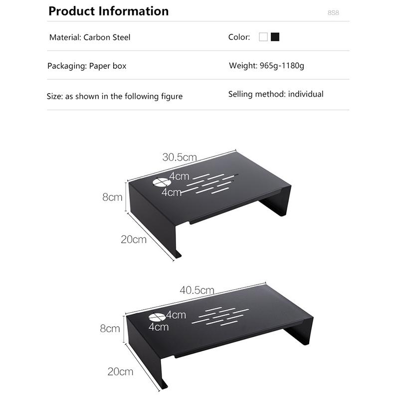 Support de moniteur d'ordinateur en métal avec support de levage pour écran PC, organisateur de rangement pour bureau, claviers, imprimante pour le bureau
