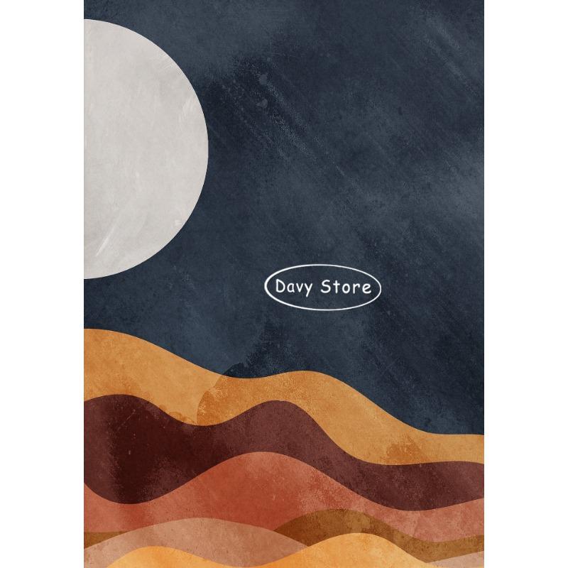 Sun and Moon Boho Abstract Day Night Desert Nature Landscape Neutral Wall Art Posters Prints Canvas Painting for Room Home Decor