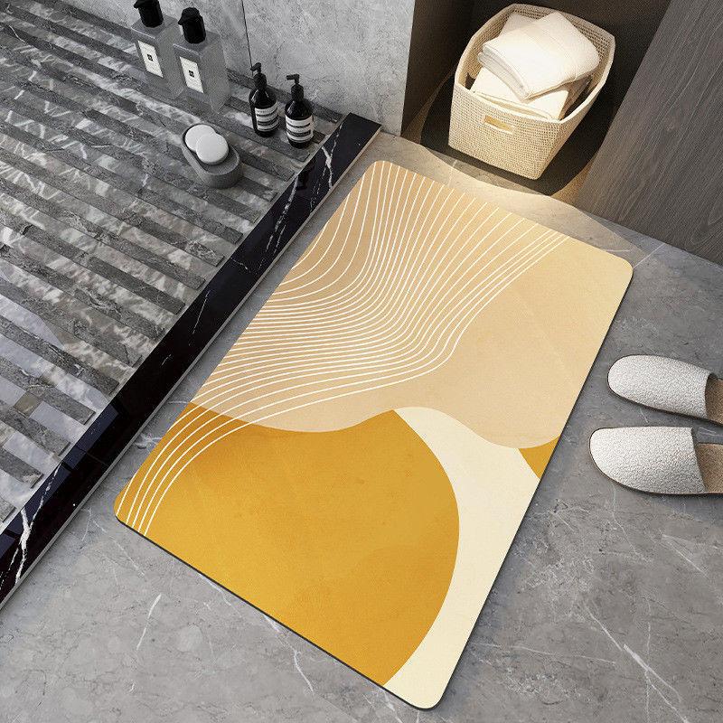 Bathroom Floor Mat Soft Diatom Mud Absorbent Mat Toilet Door Non-slip Quick Drying Mat Door Mat Toilet Household Carpet