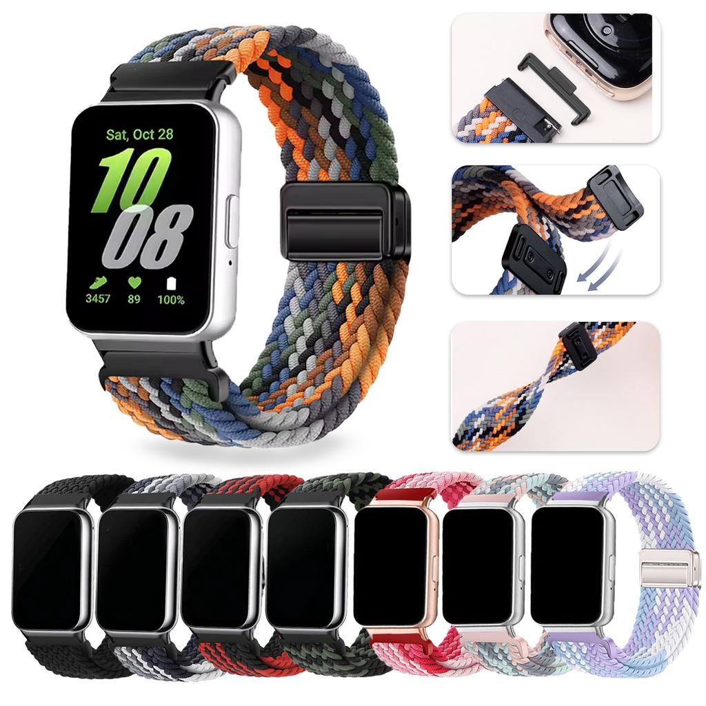 For Redmi Watch 6/5/4 XiaoMi Mi Band 8 Pro Quick Release Magnetic Woven Nylon Band Adjustable Breathable Sport Wristband