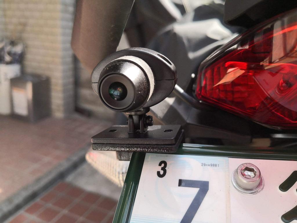 ALE Car Recorder Camera Stay Top Left Mount for Rear Camera Universal License Mount Black