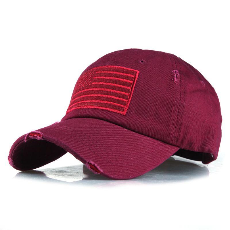 American Flag Pure Color Baseball Cap Men's Cotton Summer Hat Sun Protection Sun Hat Women's Summer Hat Cross-Border Hot Hat