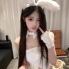 Sexy Lingerie Hottie Sexy Tube Top Short Top Ruffle Edge Splicing Hip Skirt Bunny Cosplay Woman