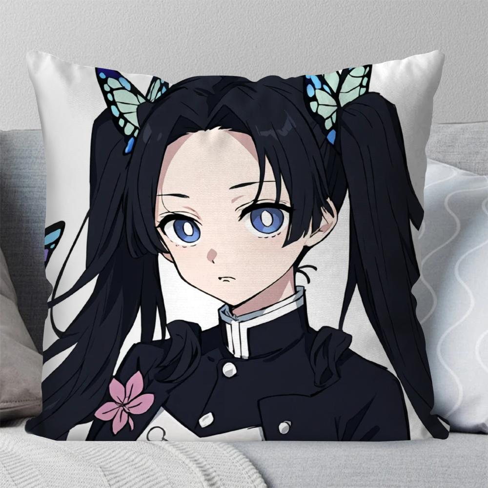 

Kanzaki Aoi Anime Demo Slayer Pillow Case Square Pillow Bedroom Sofa Leisure Comfort CushionCarLiving Room Home Decoration 40X40 16x16Inch