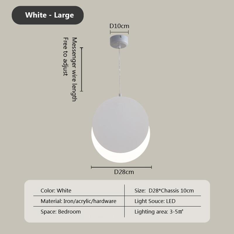 Modern Creative LED Pendant Light For Home Indoor Decor Living Dining Room Bedroom Bedside Hanging Lamp Lustre Round Black Light