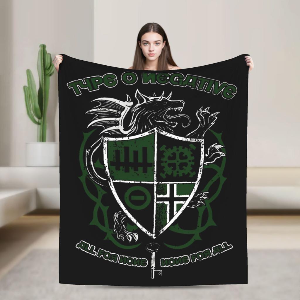 Type O Negative Rock Band Blanket Music Album Fuzzy Funny Breathable Throw Blanket for Bedroom Autumn/Winter Office