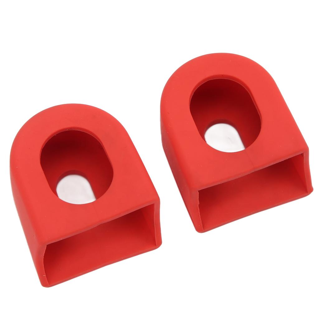 2Pcs Silicone Fixed Gear Bicycle Crank Cover MTB Crank Arm Sleeve Cover Protective CaseRed