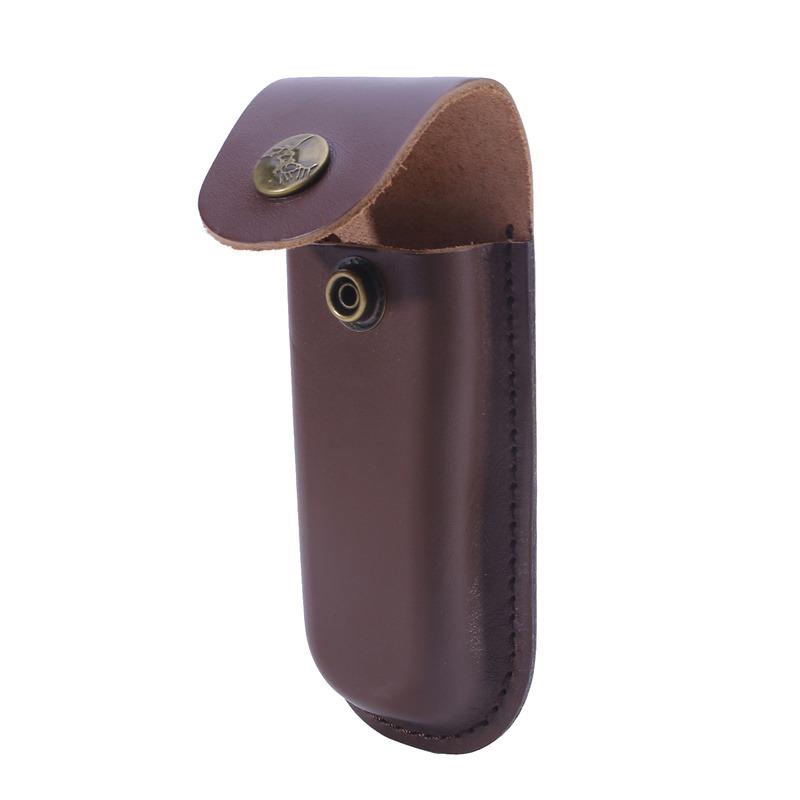 Fashion Outdoor Tool Fold Knife Flashlight Holder Leather Sheath Carry Belt Loop Pocket Hunt Camp Case Multi Holster Pouch Bag