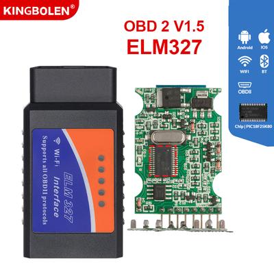 ELM327 V1.5 OBD2 Сканер PIC18F25K80 BT / Wifi ELM 327 OBD Автомобильный диагностический инструмент для Android / IOS PK Vgate Icar2 Код считыватель