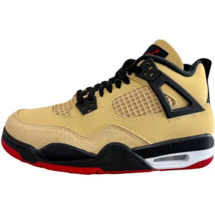 New Jordan Air Jordan 4 Mid top Children's Basketball Shoes Brown Teenagers IH2094-200